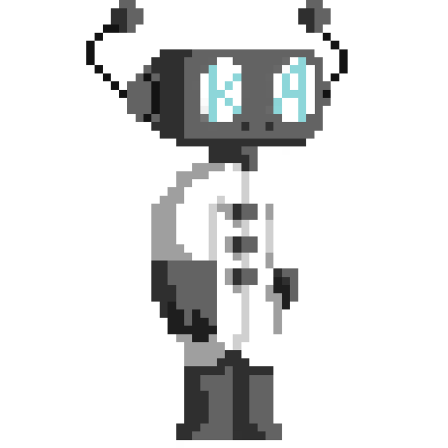 Pixelated AI Robot